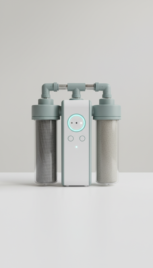 Under-sink filtration module for seamless integration